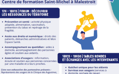 Jeudi 5 novembre: Forum santé, droits et accompagnement à Malestroit